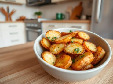 Heerlijke knapperige aardappelen bereid in de Airfryer voor een gezonde maaltijd.