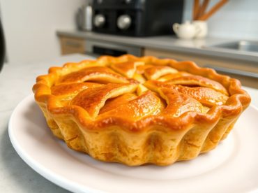 Heerlijk luchtige appeltaart met kaneel, perfect bereid in de Airfryer.