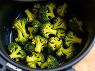 Heerlijke broccoli, perfect bereid in de Airfryer voor een gezonde maaltijd.