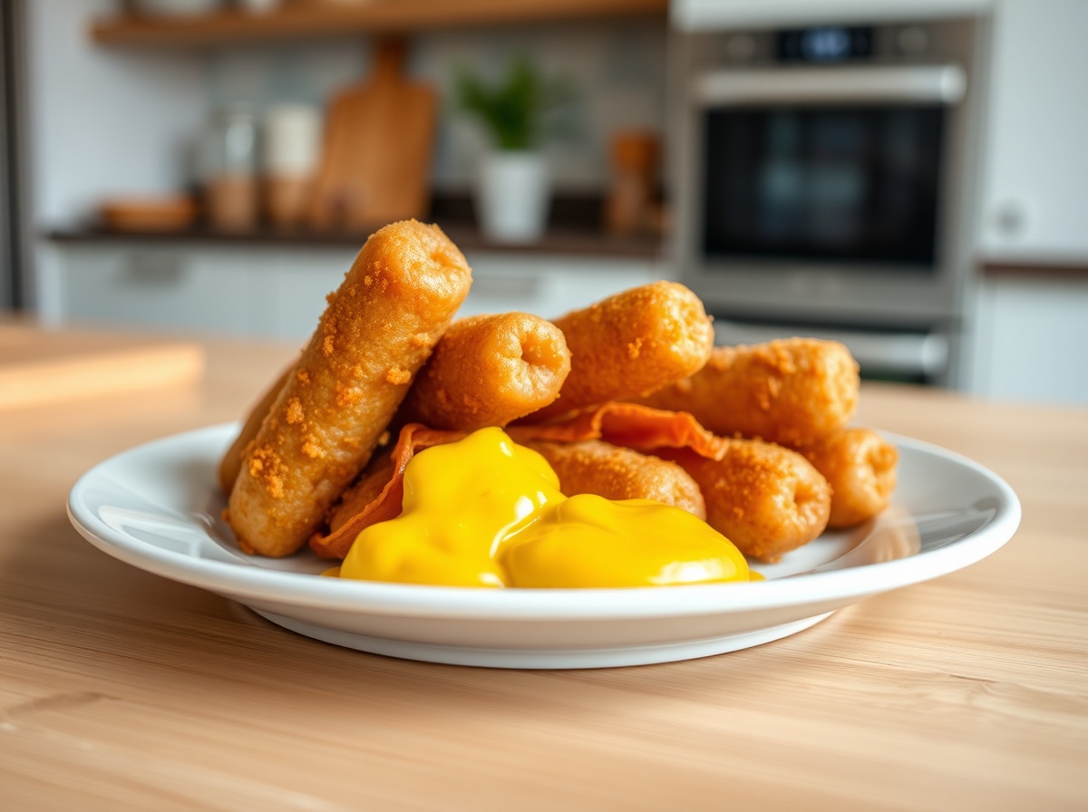 Heerlijke frikandel bereid in de Airfryer voor een gezondere optie.