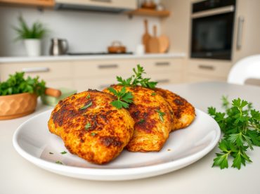 Heerlijke, sappige kipfilet bereid in de Airfryer voor een knapperige bite.
