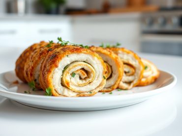 Heerlijke kiprollade bereid in de Airfryer voor een sappige en smaakvolle maaltijd.