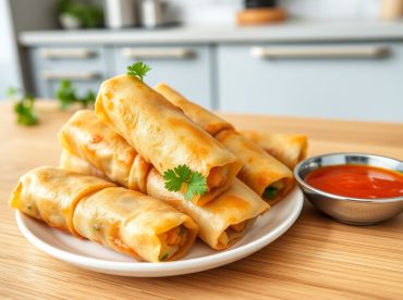 Heerlijke loempia's bereid in de Airfryer voor een krokante bite.