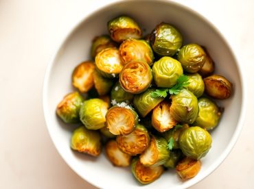 Heerlijke spruitjes met een krokante buitenkant, perfect bereid in de heteluchtfriteuse.
