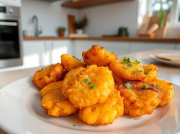 Heerlijke aardappel poffen perfect bereid in de heteluchtfriteuse.
