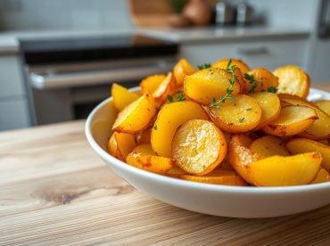 Heerlijke aardappel schijfjes die perfect gebakken zijn in de Airfryer.