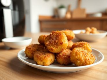 Heerlijke aardappelkroketjes die perfect krokant worden in de Heteluchtfriteuse.