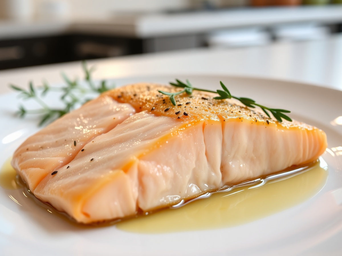 Heerlijke bevroren zalm bereid in de Airfryer voor een snelle maaltijd.