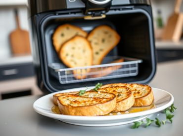 Heerlijk goudbruin brood dat perfect gebakken is in de Airfryer.