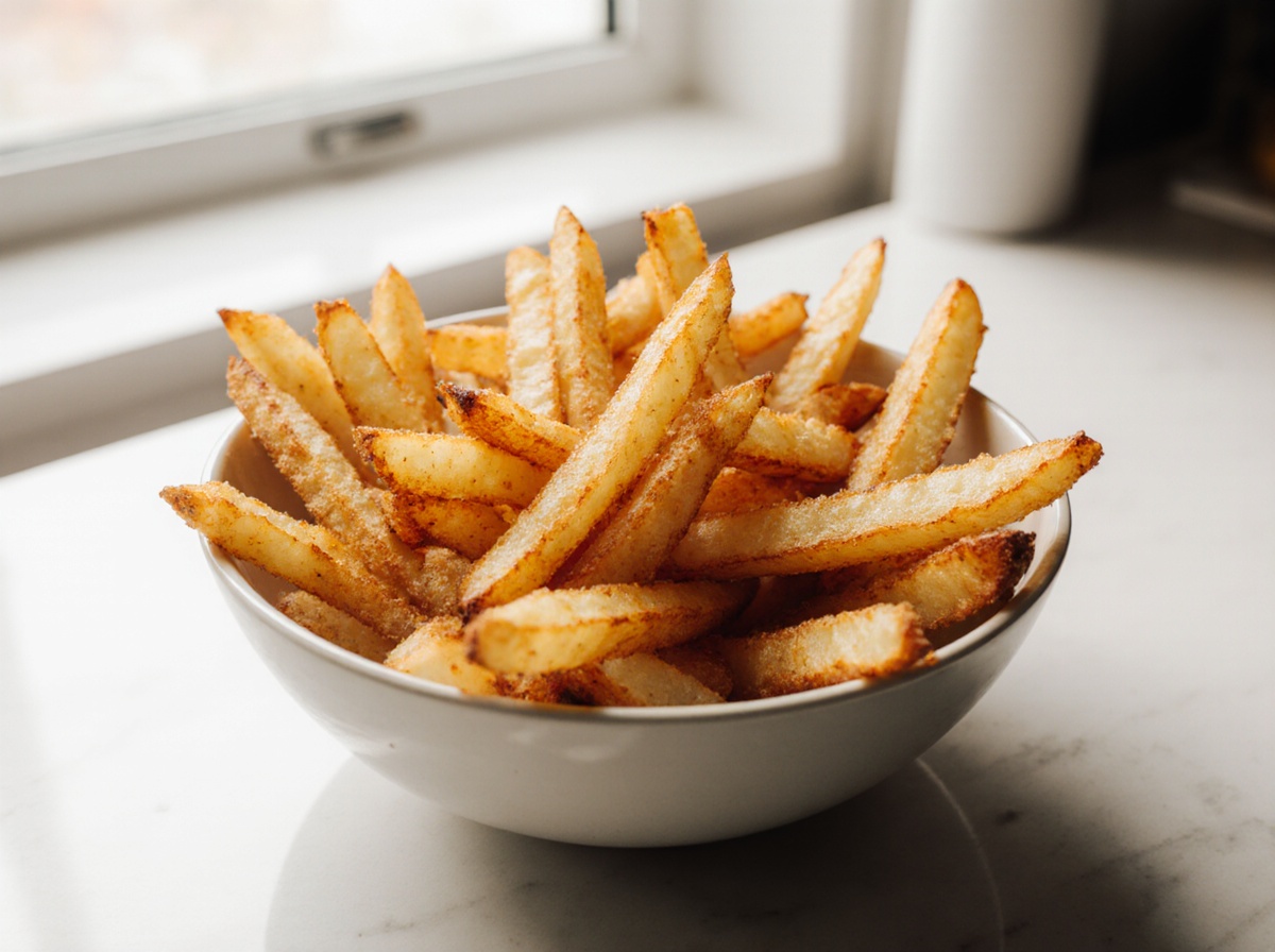 Krokante diepvries friet met perfecte smaak uit de Airfryer.