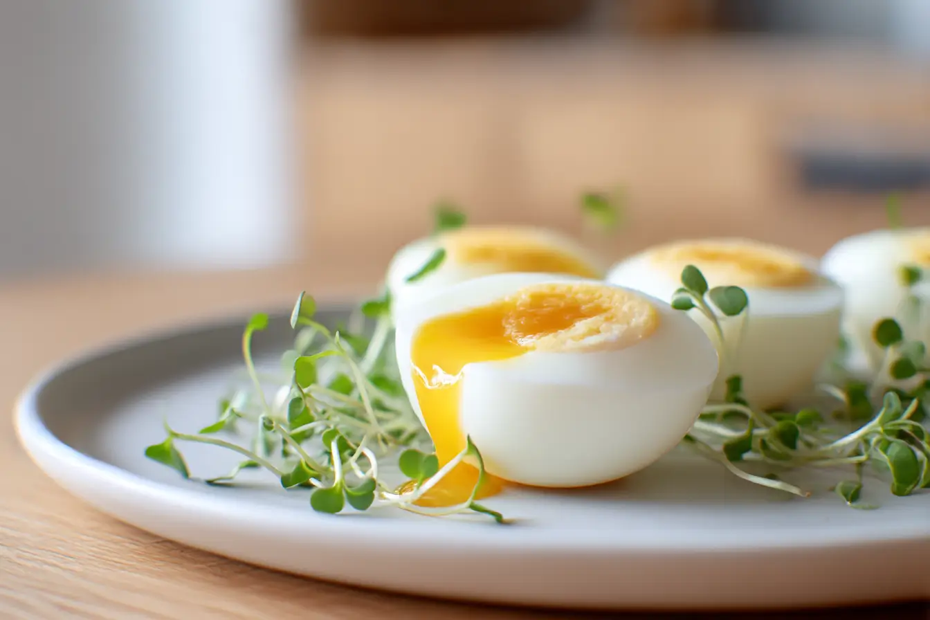 Perfect gekookte eieren in de Heteluchtfriteuse voor een snelle maaltijd.