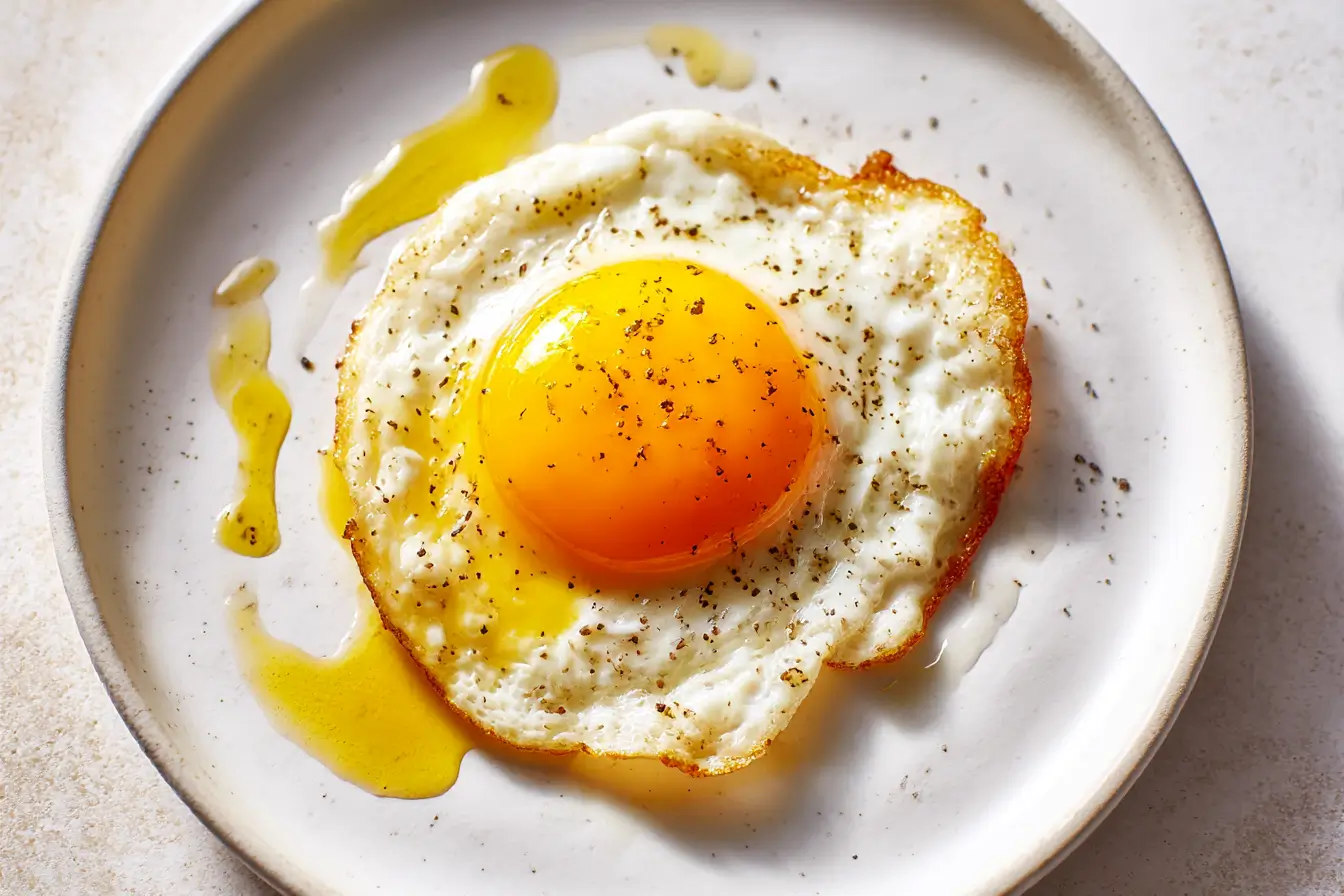 Heerlijk gebakken ei met perfectere textuur, bereid in de Heteluchtfriteuse.