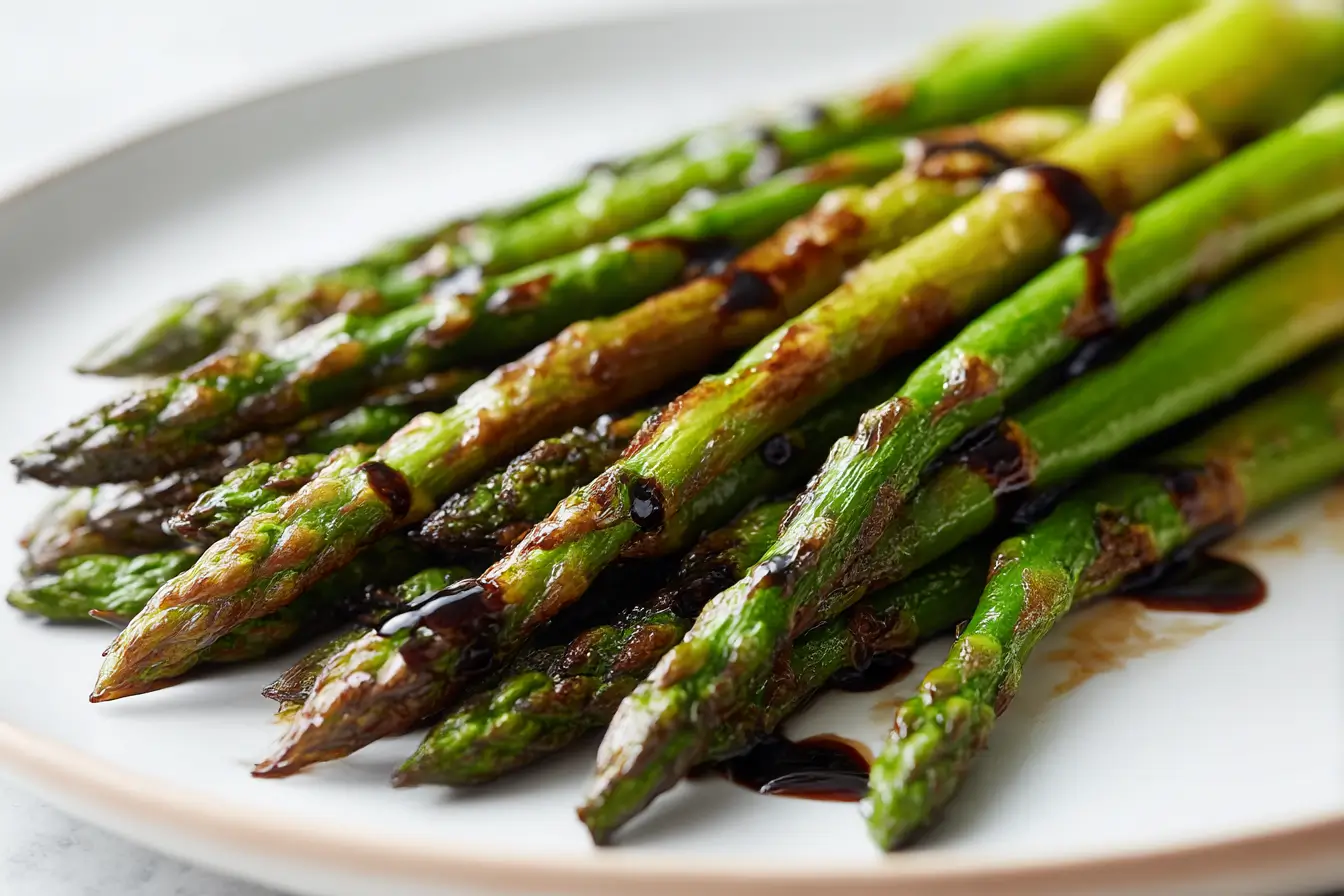 Heerlijke groene asperges bereid in de Airfryer voor een knapperige textuur.