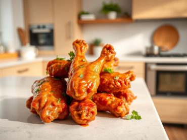 Gepofte en knapperige kippenvleugels bereid in de Airfryer, perfect voor elke gelegenheid.