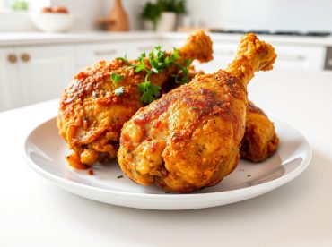 Heerlijke krokante kip bereid in de Airfryer voor een knapperige bite.