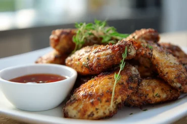 Heerlijke krokante kippenvleugels die perfect zijn gebakken in de Airfryer.