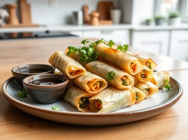 Knapperige mini loempia's perfect gebakken in de Airfryer.