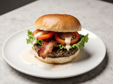 Heerlijke spekburger perfect gebakken in de Airfryer voor een knapperige bite.