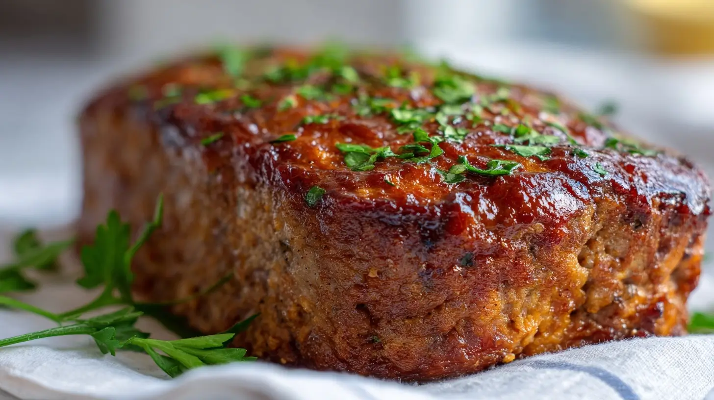 Heerlijk gehaktbrood met aardappelpuree bereid in de Heteluchtfriteuse.
