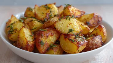 Heerlijke gekookte aardappelen perfect gebakken in de Airfryer.