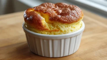 Heerlijke kaas soufflé die perfect is bereid in de Airfryer voor een knapperig resultaat.
