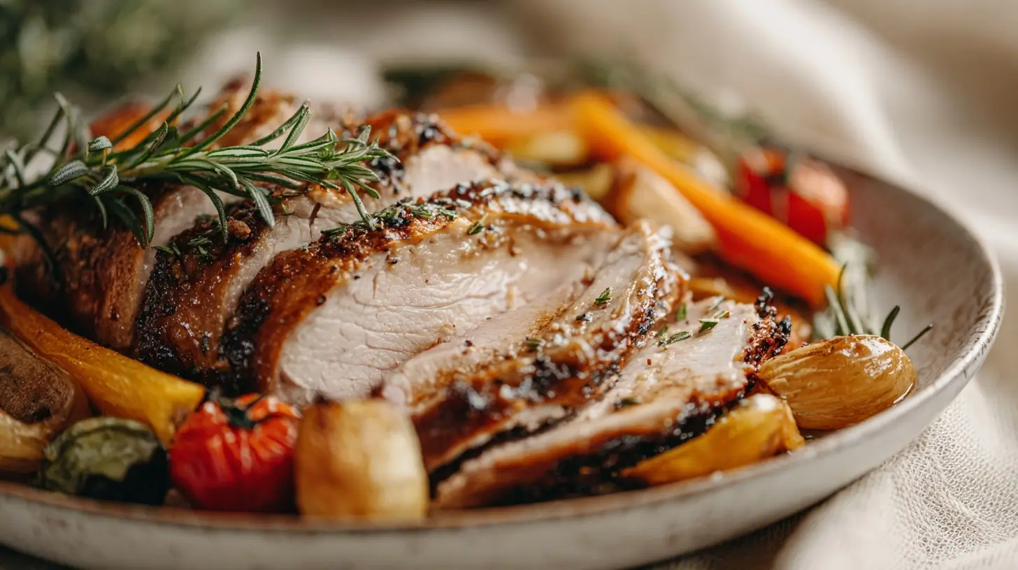 Heerlijke kerstkalkoen restjes bereid in de Airfryer voor een knapperige bite.