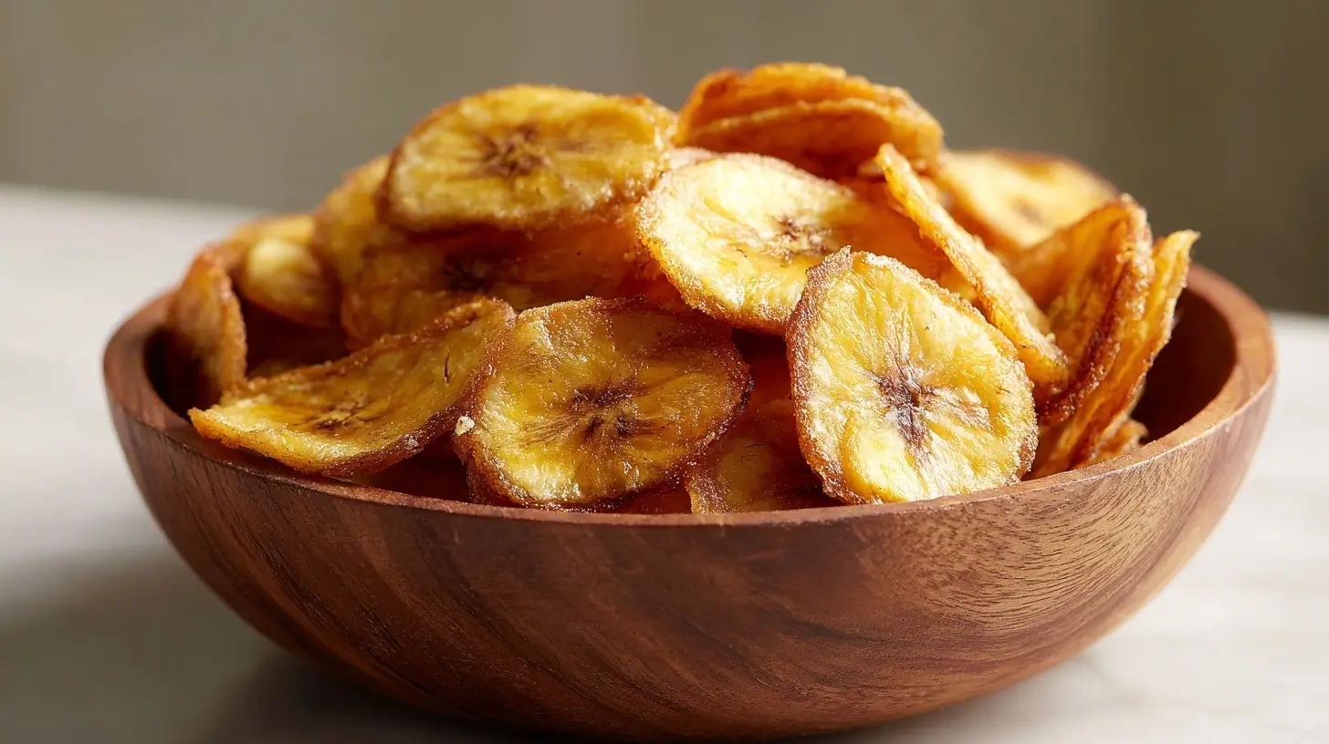 Heerlijke bananenchips maken in de heteluchtfriteuse voor een gezonde crunch.