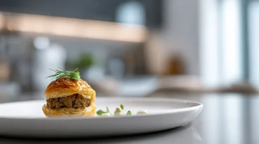 Heerlijk gehakt in bladerdeeg bereid in de Airfryer voor een krokante en smaakvolle snack.