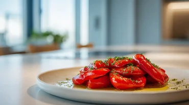Heerlijke geroosterde paprika in de heteluchtfriteuse voor een perfecte smaakbeleving.