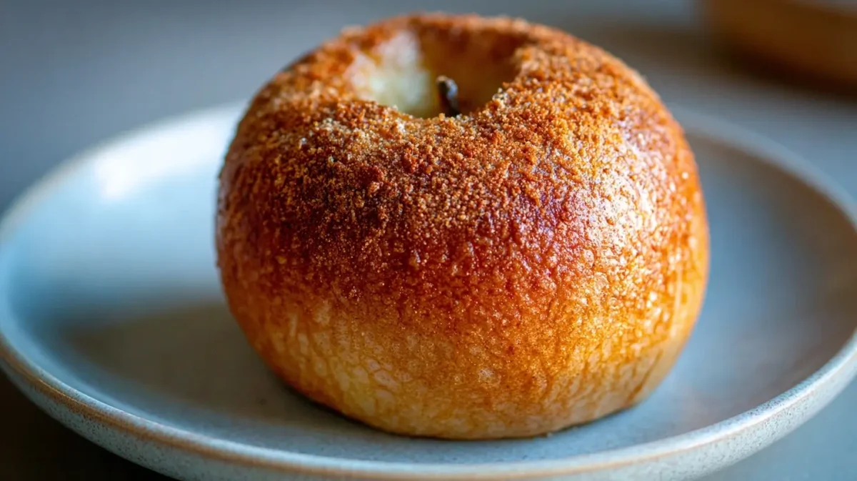Heerlijke gevulde appel bereid in de Airfryer, perfect als dessert.