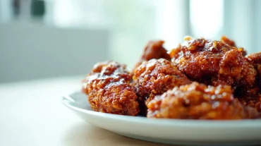 Heerlijke Korean fried chicken in de Heteluchtfriteuse voor een krokante bite.