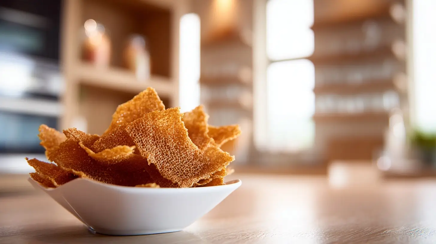 Krokante kroepoek heerlijk bereid in de Heteluchtfriteuse voor een luchtige snack.