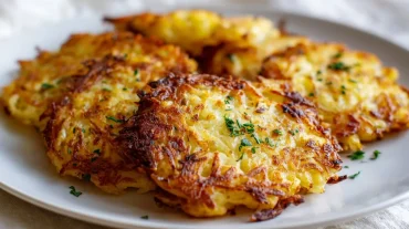 Heerlijke rösti rondjes, perfect bereid in de Heteluchtfriteuse voor een knapperige bite.