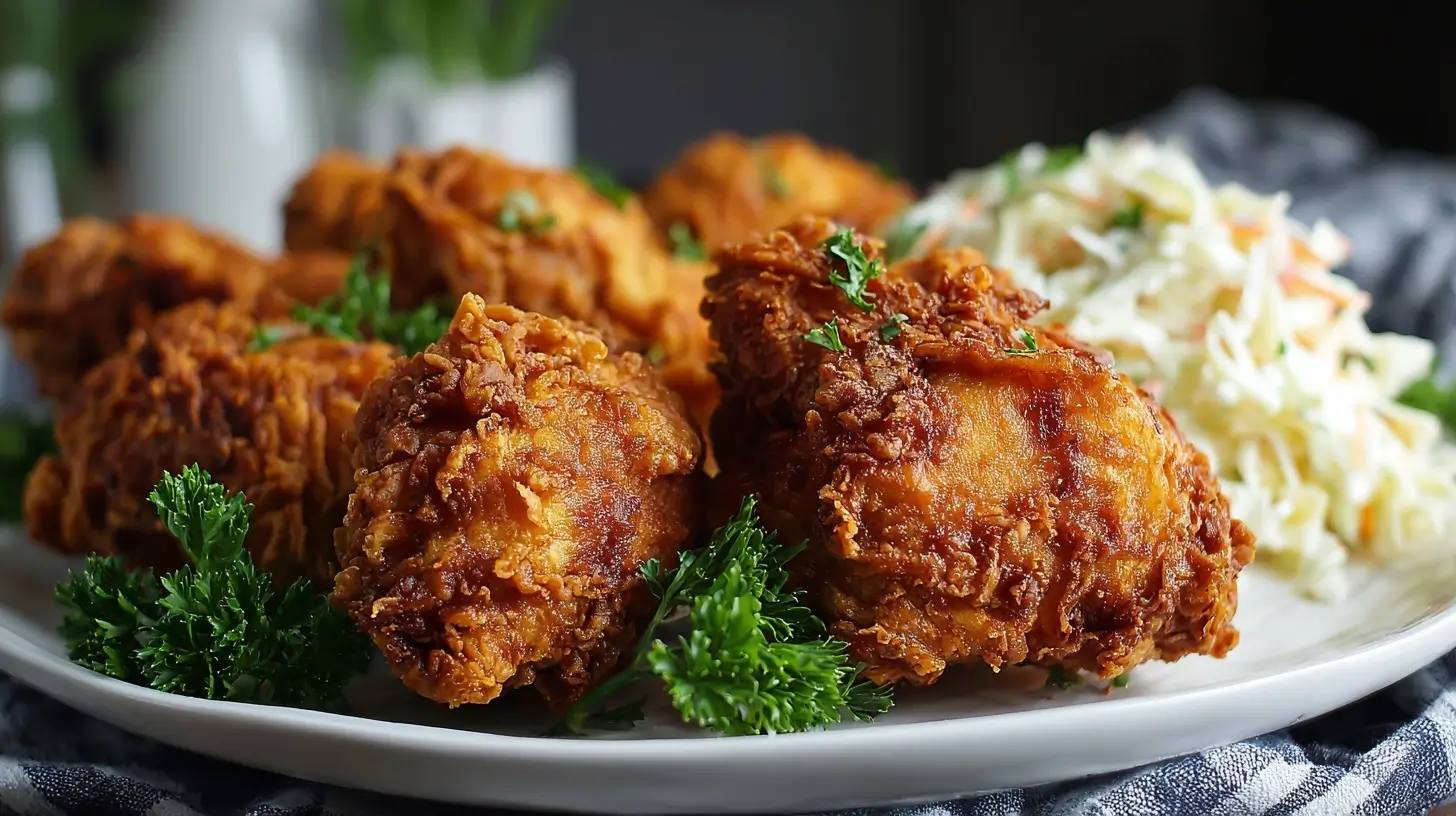 Heerlijke zuidelijk gefrituurde kip in de Heteluchtfriteuse voor een knapperig resultaat.