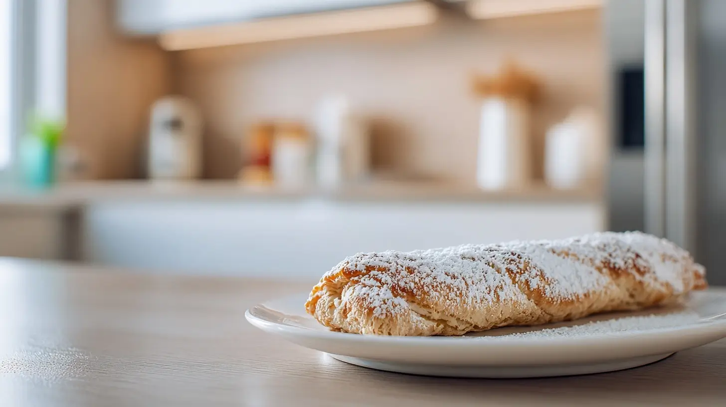 Heerlijke banketstaaf im Airfryer, perfect goudbruin gebakken.