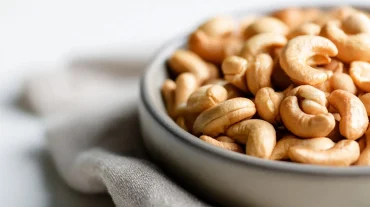 Geroosterde cashewnoten met een heerlijke, knapperige textuur in de Heteluchtfriteuse.