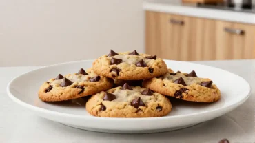 Heerlijke chocoladechipcookies gebakken in de Airfryer voor een perfect krokante buitenkant.