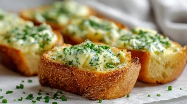 Heerlijk stokbrood met kruidenboter bereid in de Airfryer, perfect voor elke gelegenheid.