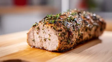 Heerlijk varkensvlees bereid in de Airfryer met een krokante korst.