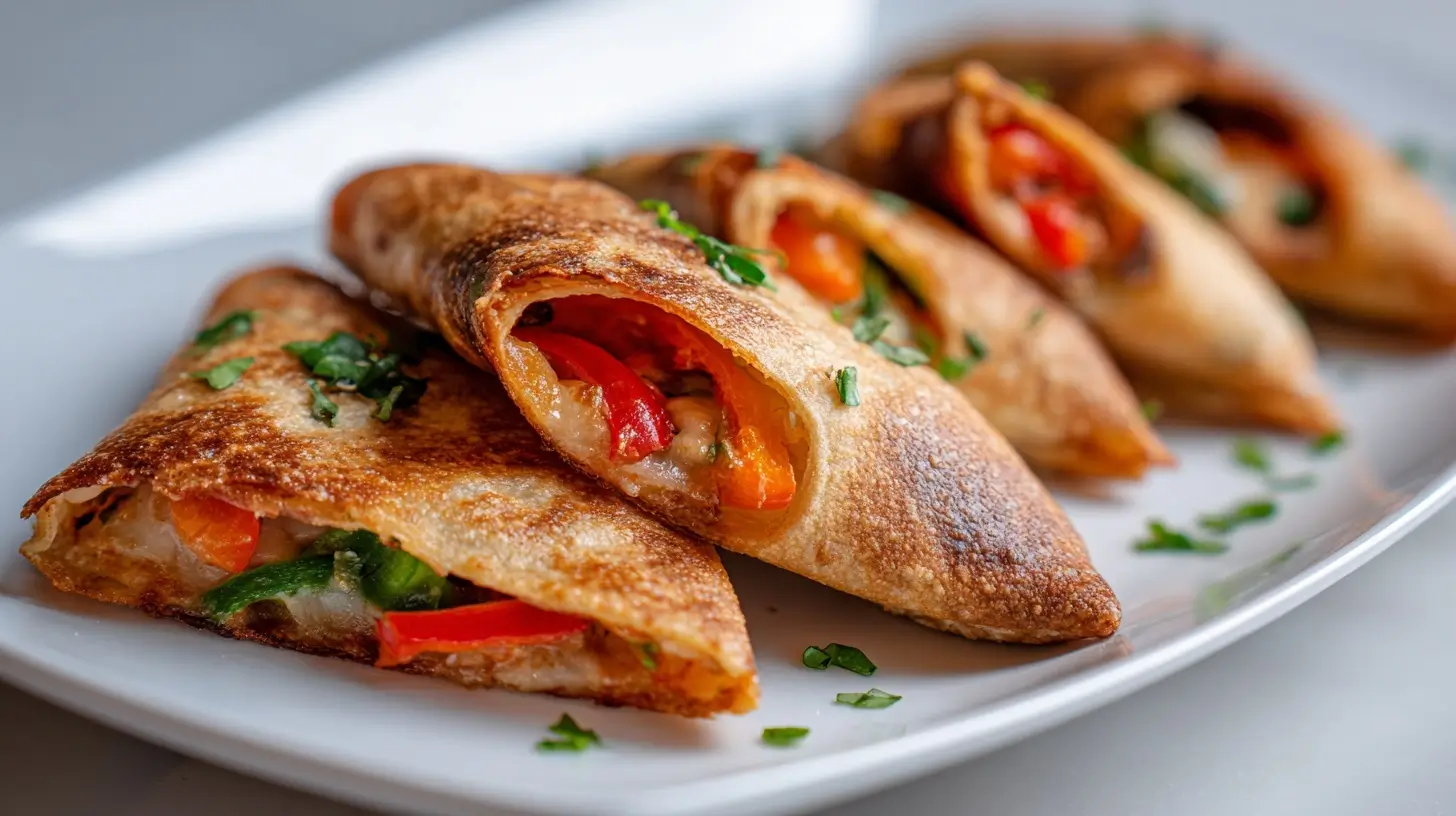 Heerlijke wrap pizza, perfect bereid in de heteluchtfriteuse voor een krokante bodem.