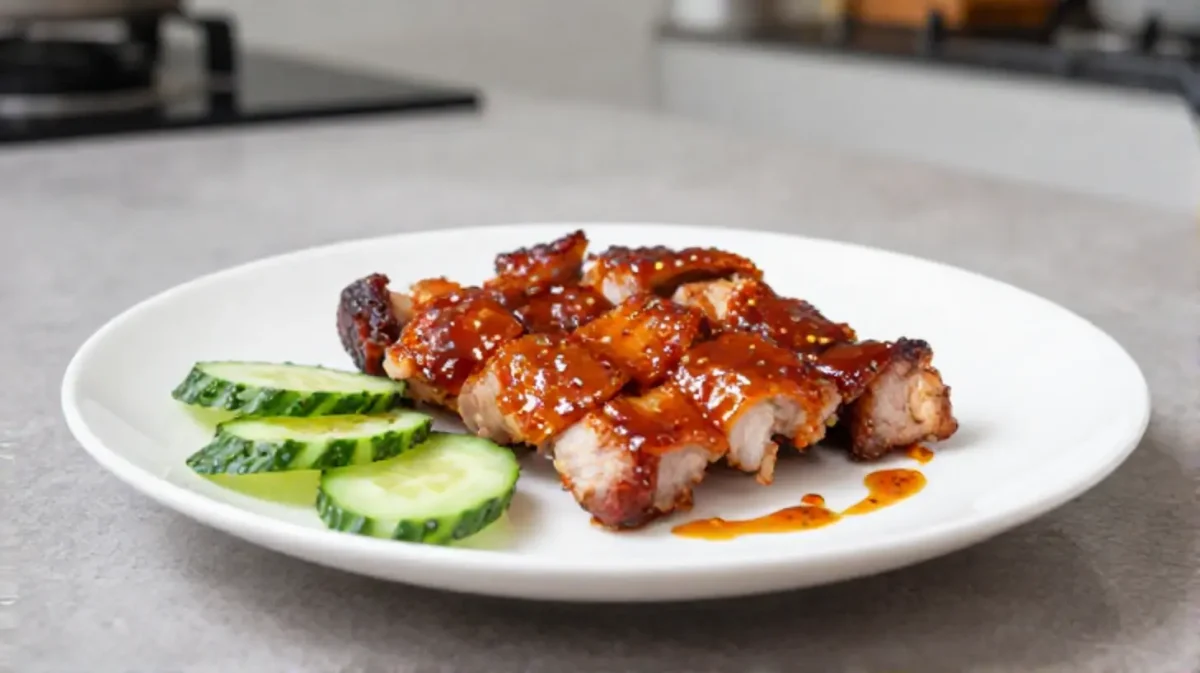 Heerlijke babi pangang bereid in de Heteluchtfriteuse met een krokante buitenkant.