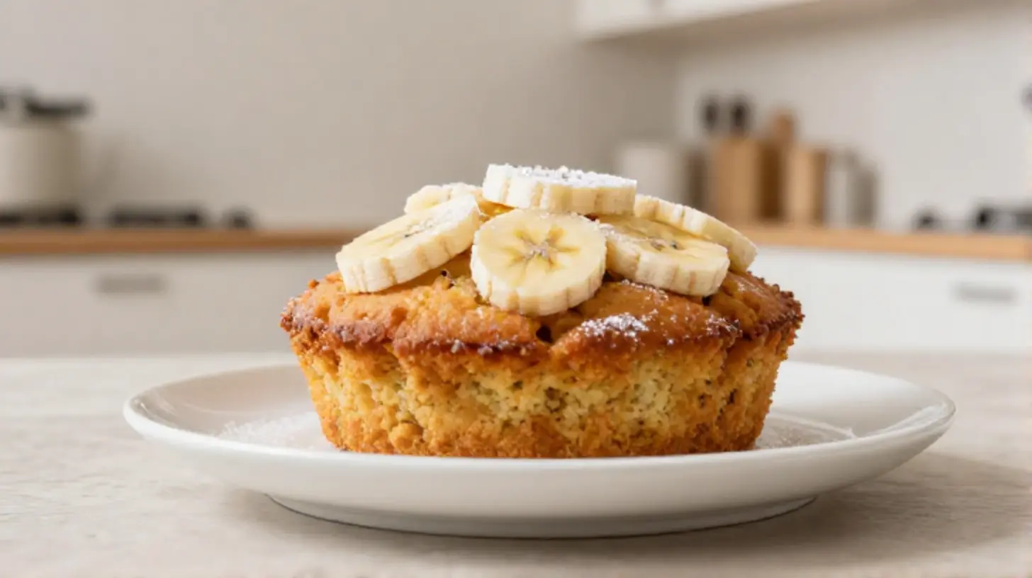 Heerlijke bananencake bereid in de Airfryer voor een luchtige en smaakvolle traktatie.