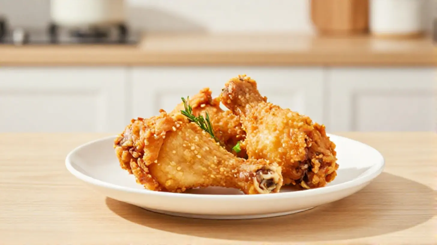 Krokante bevroren drumsticks perfect bereid in de Airfryer voor een smakelijke maaltijd.