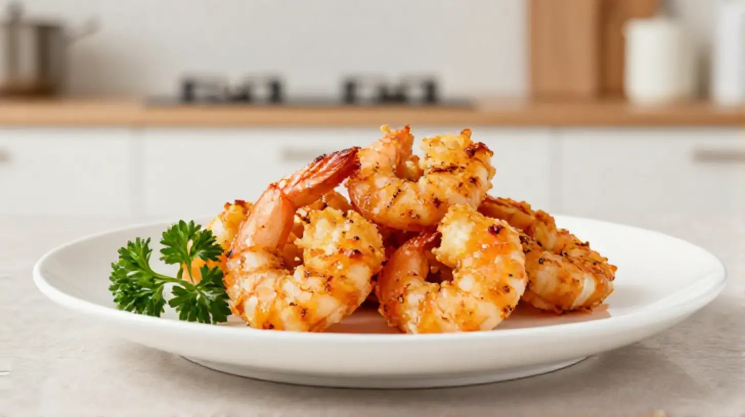 Heerlijke bevroren garnalen bereid in de Heteluchtfriteuse voor een knapperig resultaat.