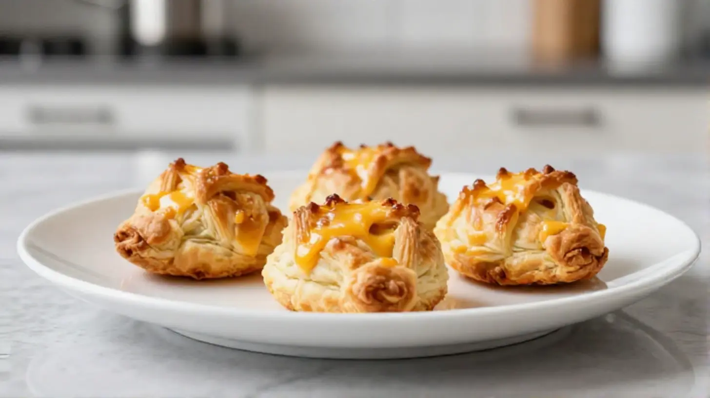 Heerlijke bladerdeeg hapjes met kaas, perfect bereid in de Airfryer voor een krokante snack.