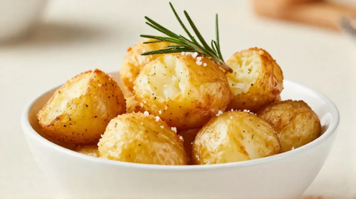 Heerlijke gepofte aardappelen in de Heteluchtfriteuse voor een knapperige bite.