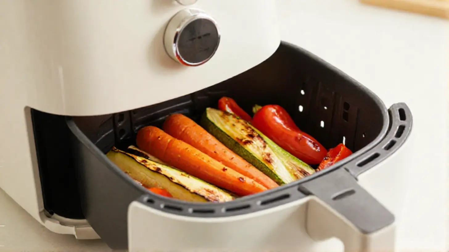 Gegrilde groenten met een perfecte smaak, bereid in de Heteluchtfriteuse.