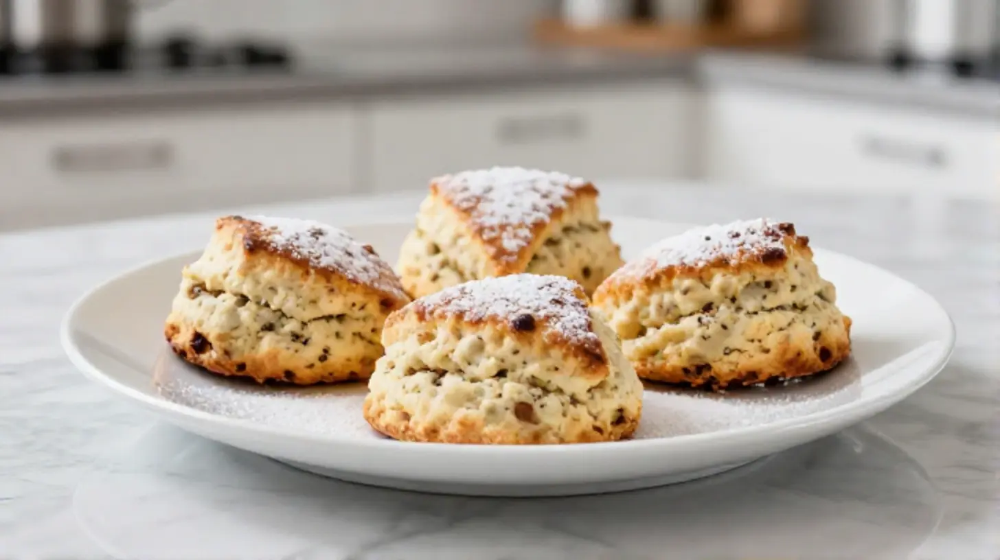 Heerlijke scones die in de Heteluchtfriteuse zijn bereid, perfect voor bij de koffie.