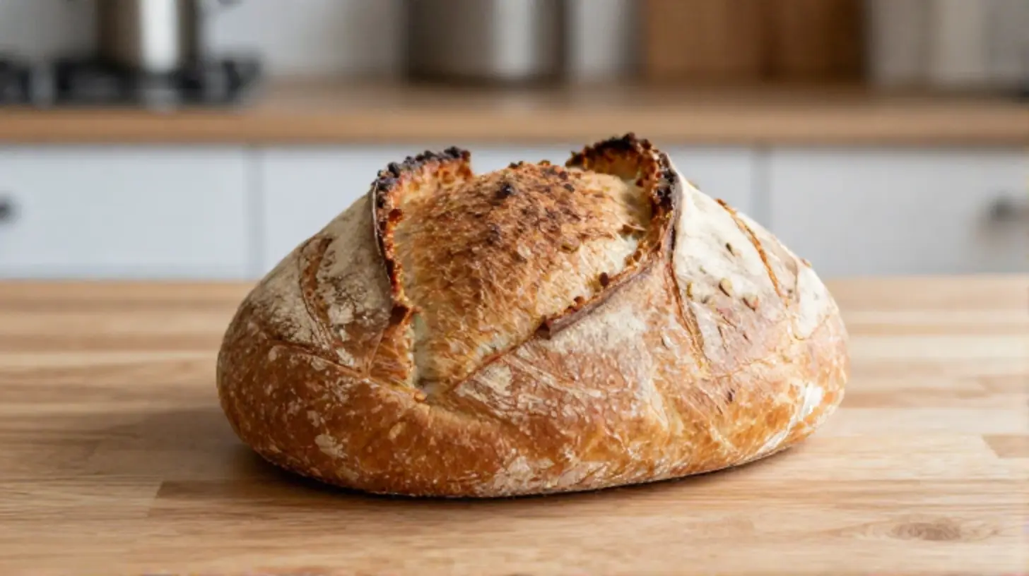 Heerlijk volkoren brood gebakken in de Airfryer, perfect voor een gezonde maaltijd.