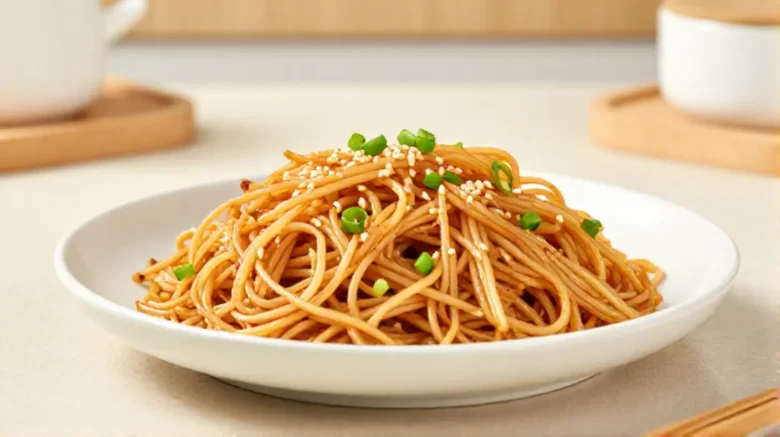 Heerlijke bami bereid in de Airfryer, vol smaak en heerlijk knapperig.